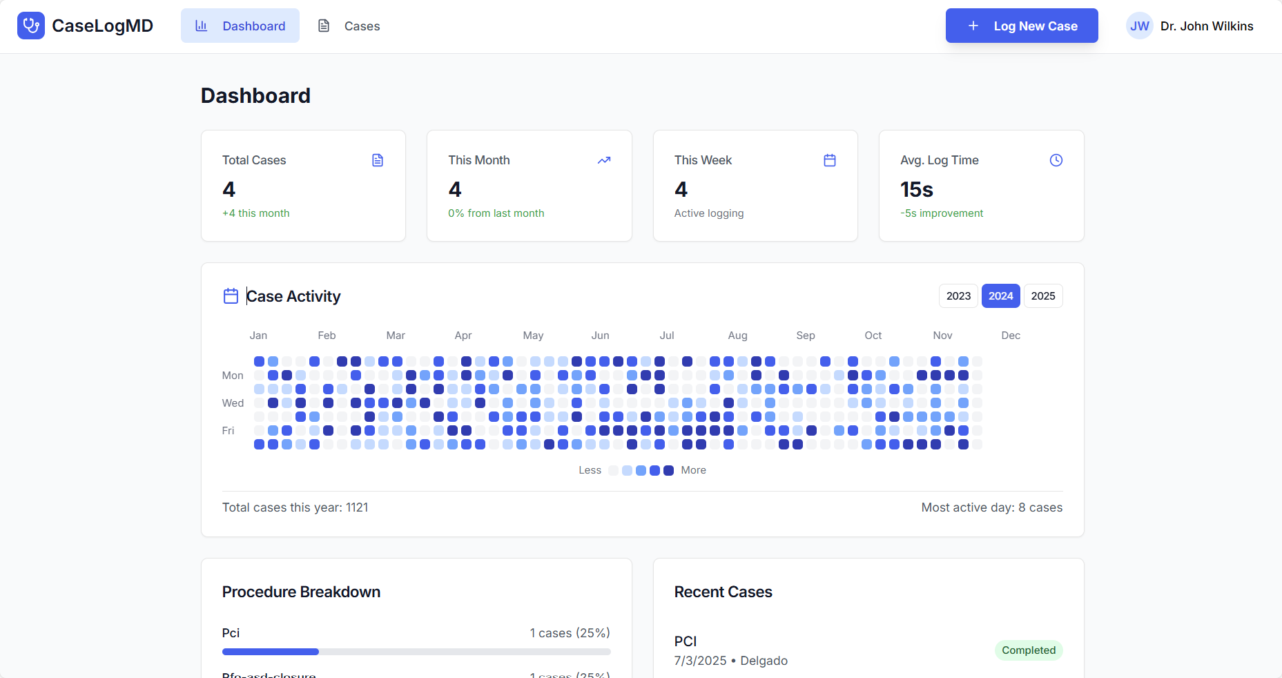 CaseLogMD App Screenshot